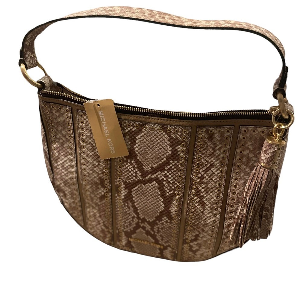Brooklyn Grommet Medium Leather Hobo sneak print